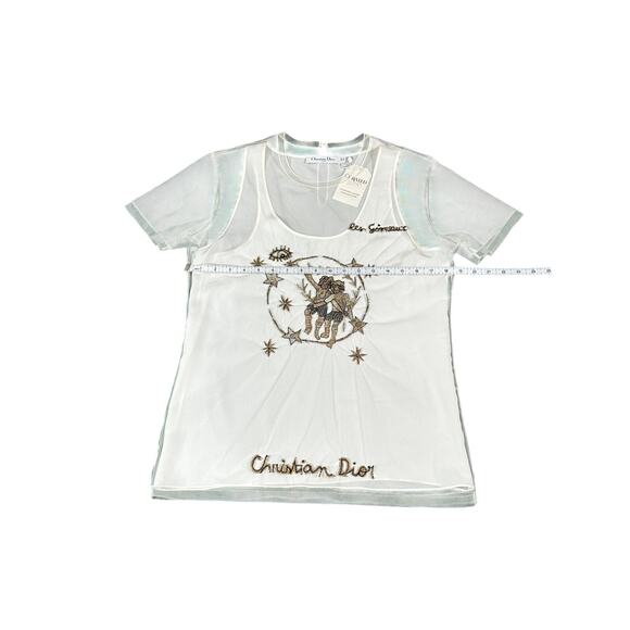 Christian Dior 2021-22 Les Gémeaux Mesh Embroidered Top & Tank - Picture 6 of 7
